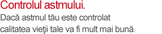 controlul astmului - mesaj