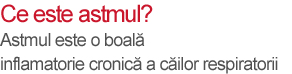 Ce este astmul? -  mesaj