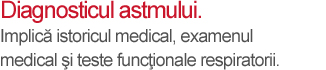 Diagnosticul astmului - mesaj