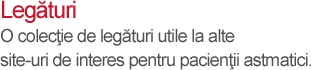 Legături utile pentru pacienţii astmatici - mesaj