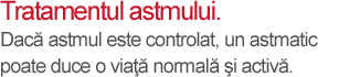 Tratamentul astmului - mesaj